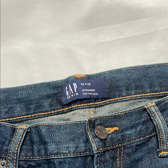 GAP Blue Straight Jeans Classic Indigo Wash - Picture 2 of 4